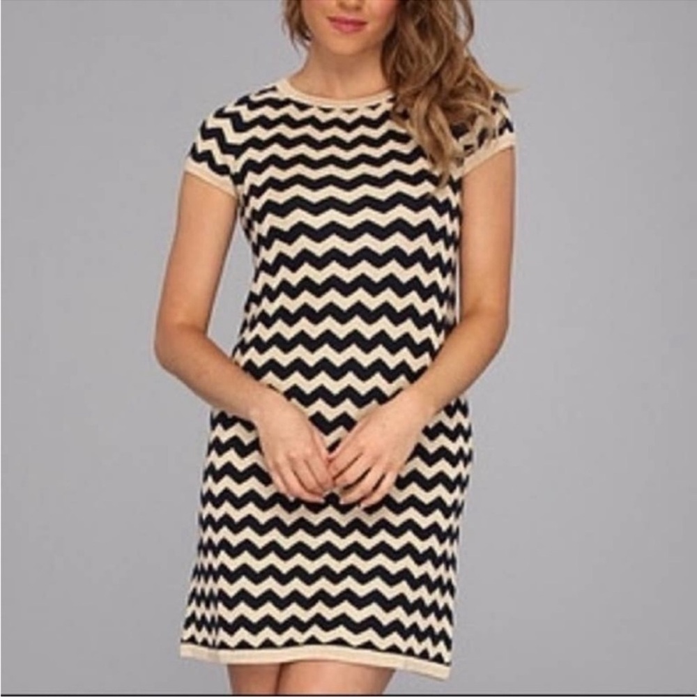 Lilly Pulitzer Santana Dazzle Chevron stripe knit sweater dress size large
